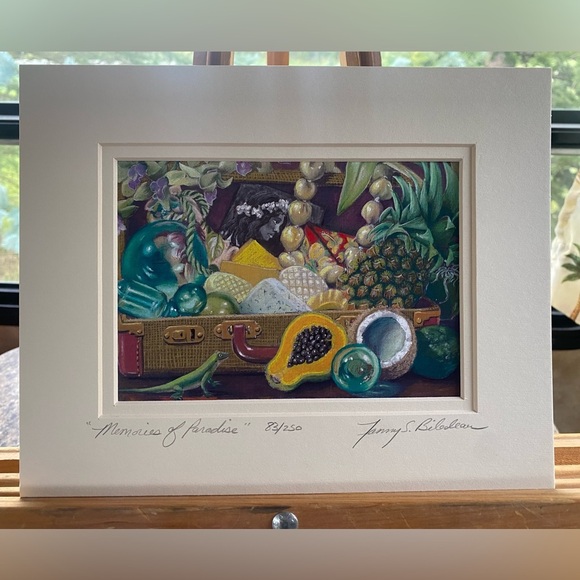 Fanny Bilodeau “Memories of Paradise” Tropical Art Print Signed and Numbered - Picture 2 of 4